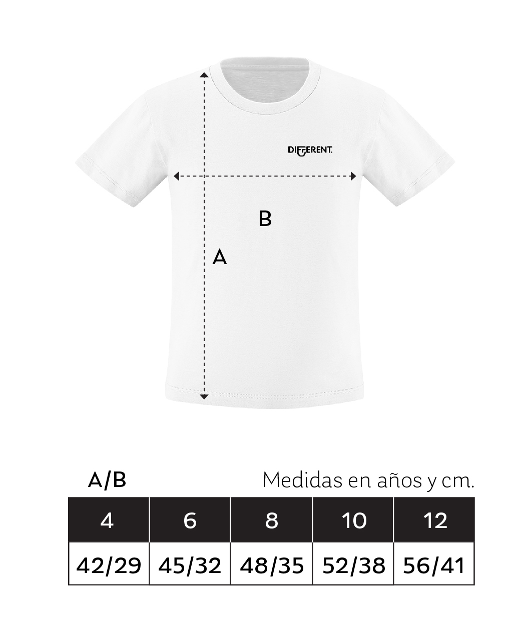 Medidas_Camiseta_Unisex_Different